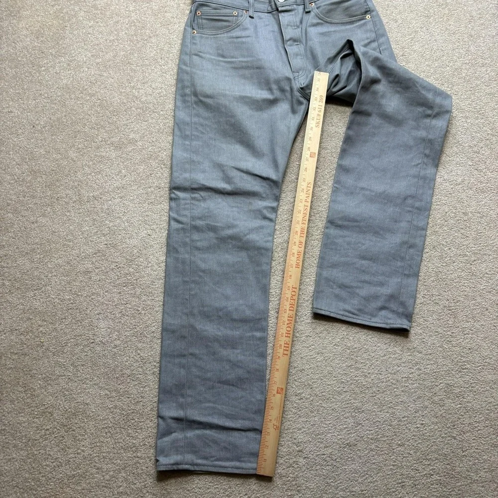 Vtg Levis‎ 501 Jeans Mens 34x34 Gray Regular Fit Straight Leg Denim Pants Casual